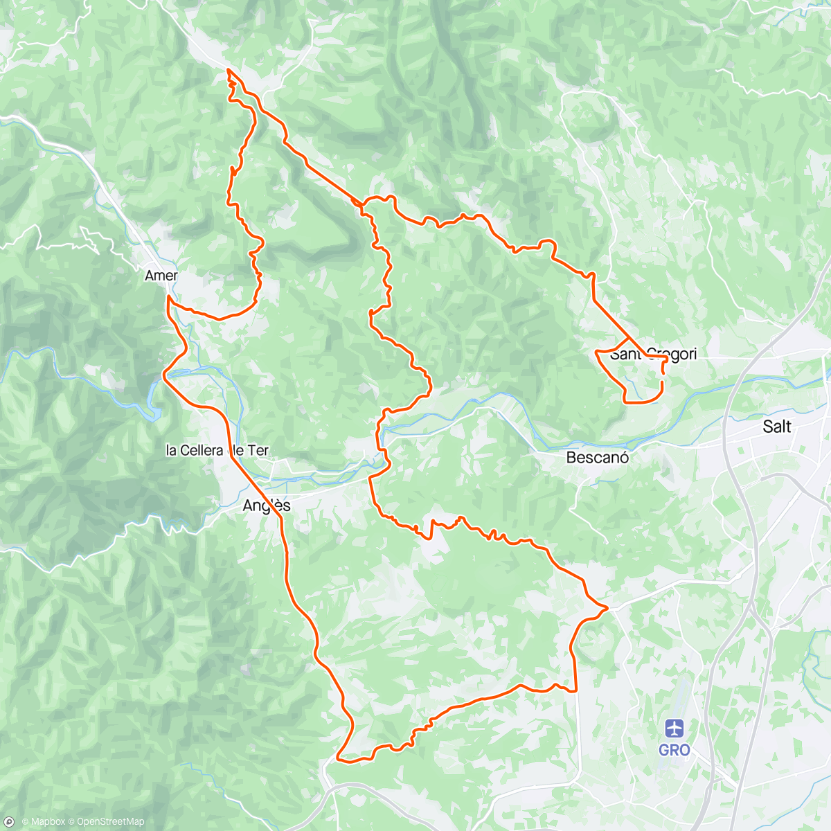 Map of the activity, Barroqueta 2024. Sant Gregori