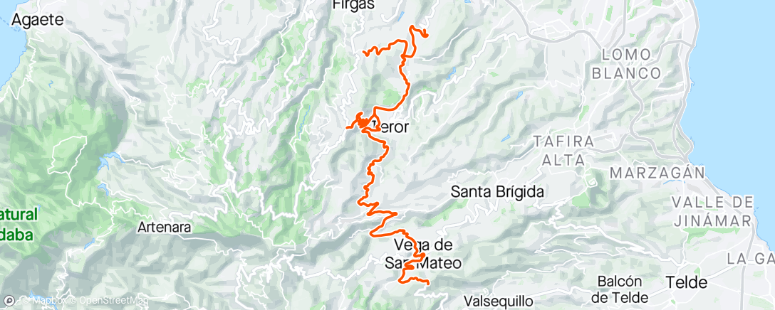 Map of the activity, Arucas-San Mateo-Alto Tenteniguada-Teror-Laguna de Valleseco