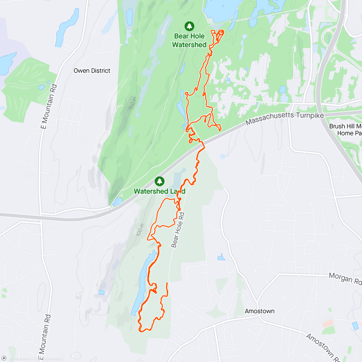 Mapa de la actividad (Bear Hole Trails)