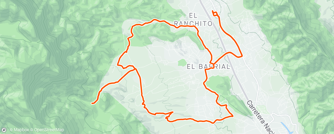 Mapa da atividade, Vuelta en bicicleta eléctrica matutina