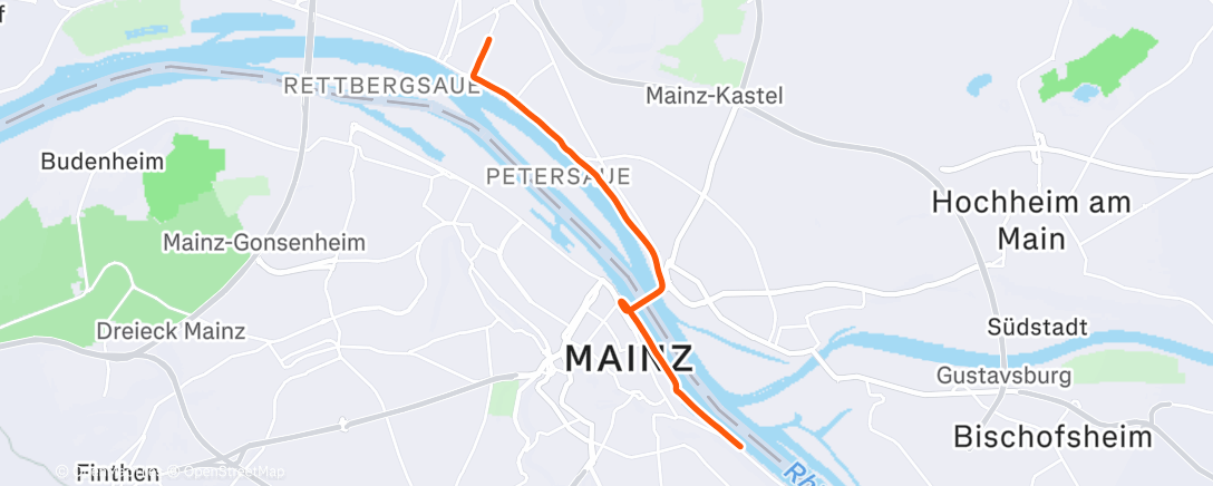 Map of the activity, Mittagsradfahrt