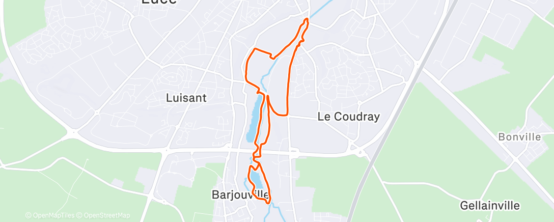 Map of the activity, Morning Run