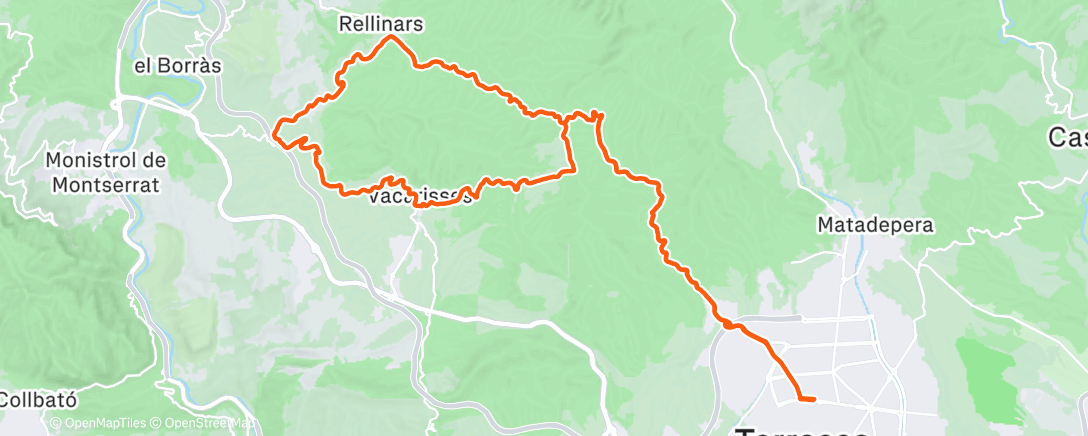 Map of the activity, Volta al Obac amb boira