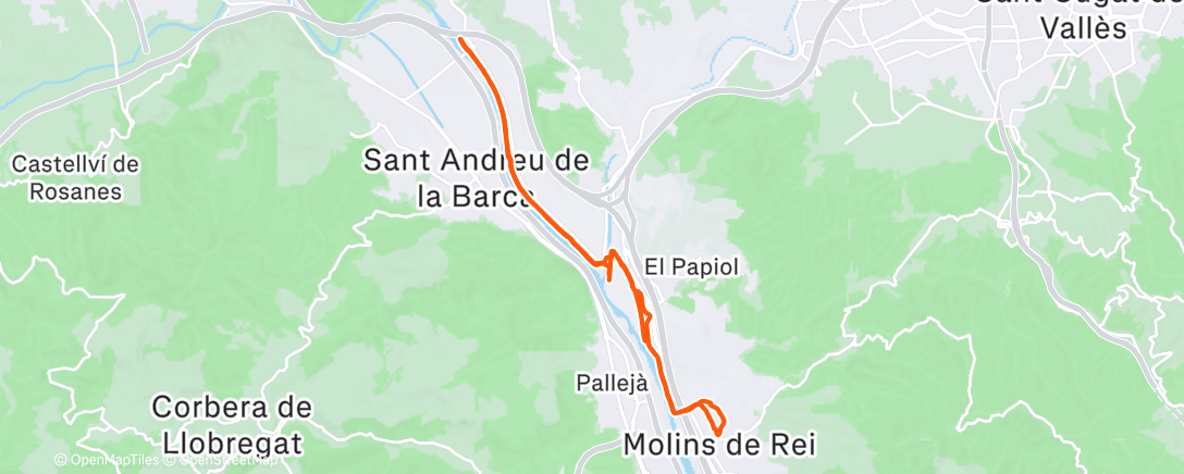 Map of the activity, Morning Run