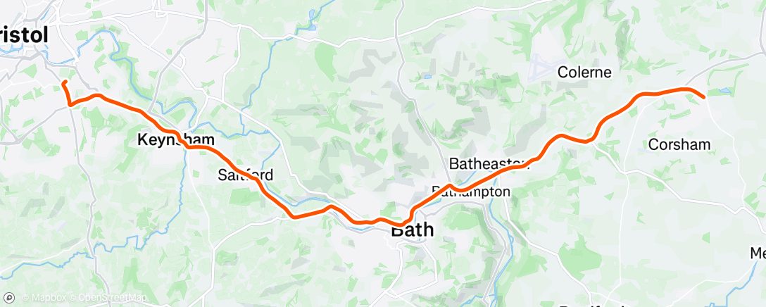 Map of the activity, Night Ride