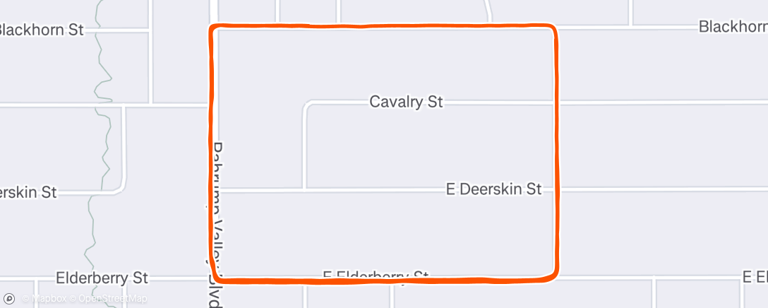 Map of the activity, Shake Out Run