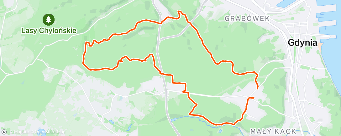 Map of the activity, Afternoon Run