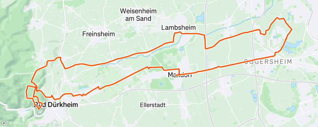 Map of the activity, Weilach-Gravel-Runde