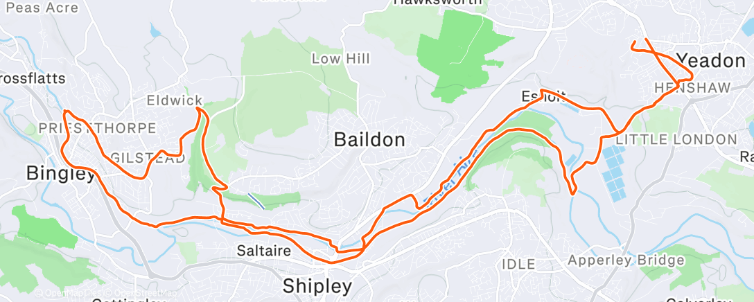 Map of the activity, Cold first ride of 26