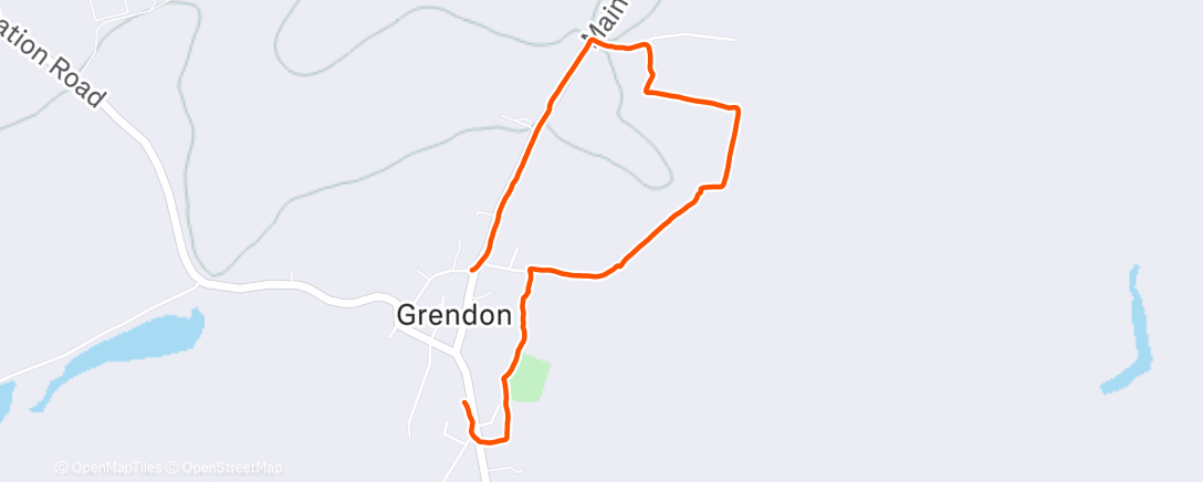 Map of the activity, Grendon and Lower End