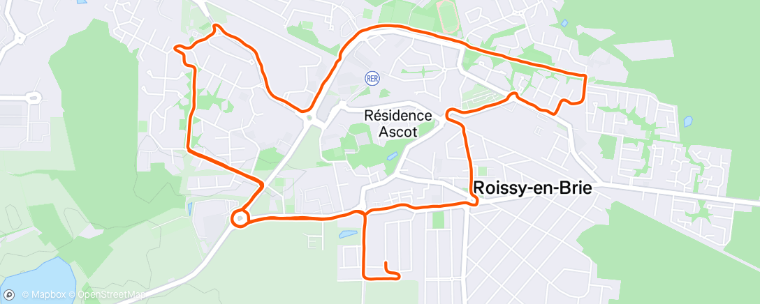 Map of the activity, Lunch Run