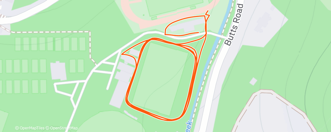 Map of the activity, Afternoon Run