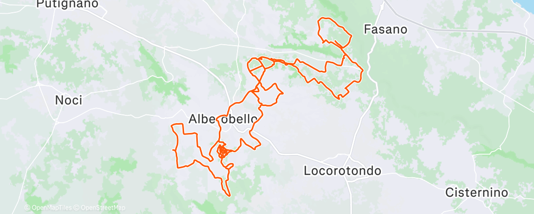 Map of the activity, Sessione di mountain biking mattutina