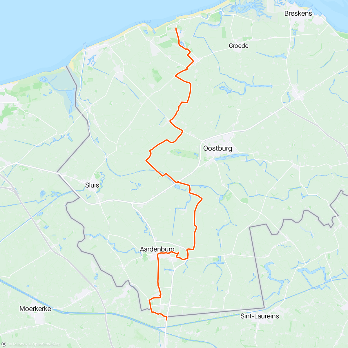 Map of the activity, Gravelrit deel2