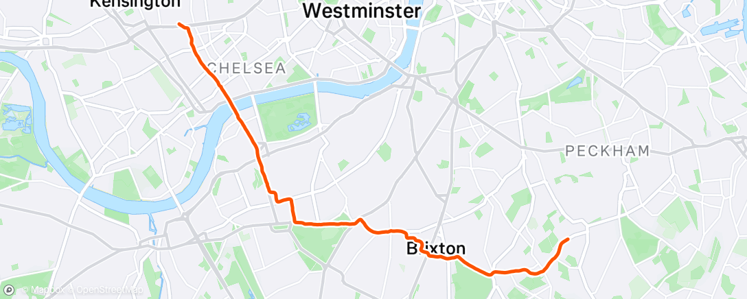 Map of the activity, Gym run