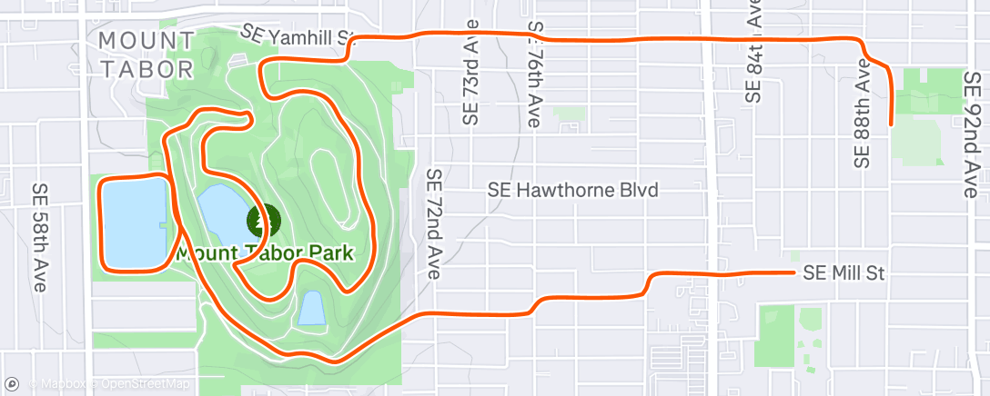 Map of the activity, Lunch Run