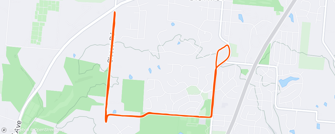 Map of the activity, Lunch Run