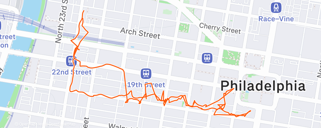 Map of the activity, Afternoon Walk