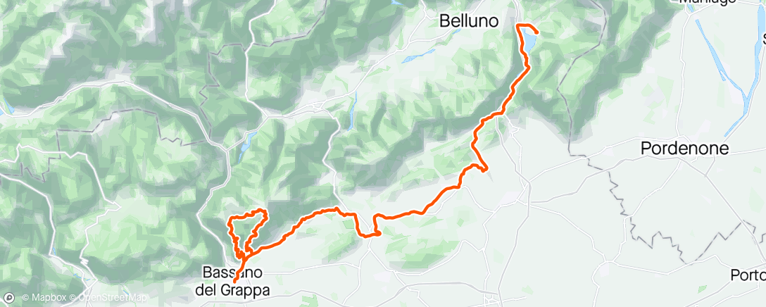 Map of the activity, Giro d’Italia Stage 20
