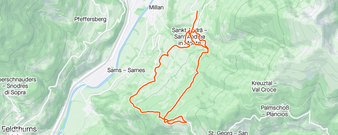 Mapa da atividade, Brixen MTB