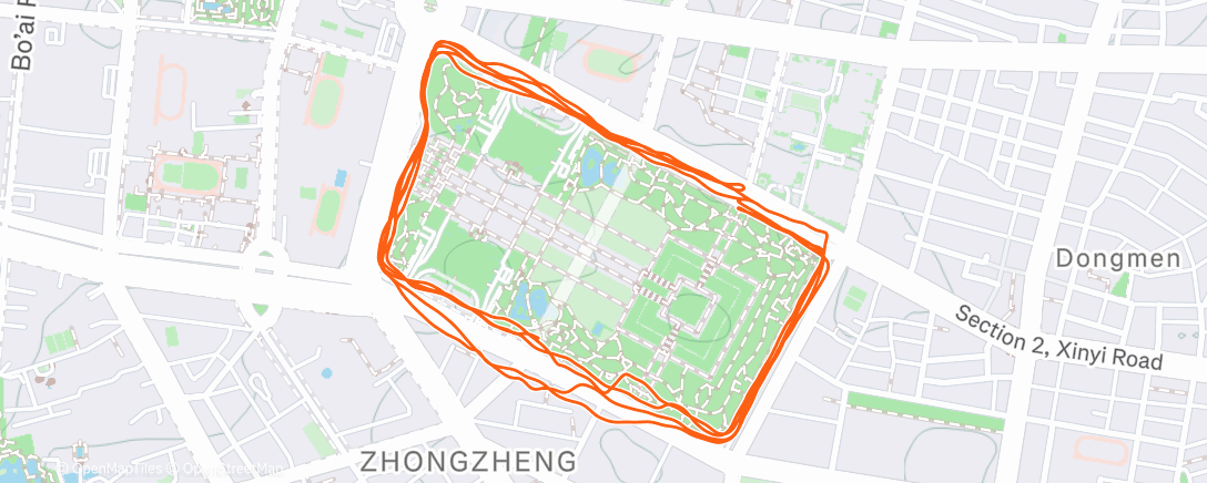 Map of the activity, Lunch Run