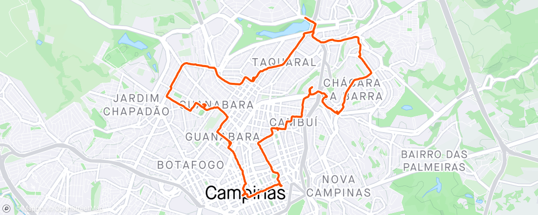 Map of the activity, Caminhada 14 igrejas, sexta-feira santa