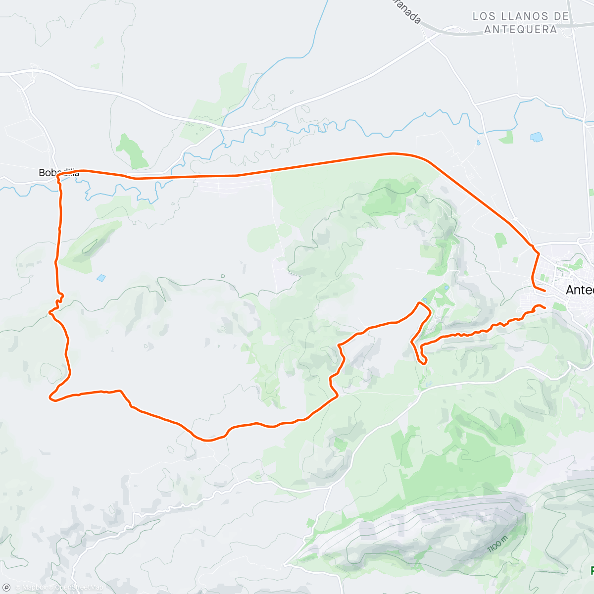 Map of the activity, Bobadilla - Repoblación - Lagunillas - Cantera - Arquillas