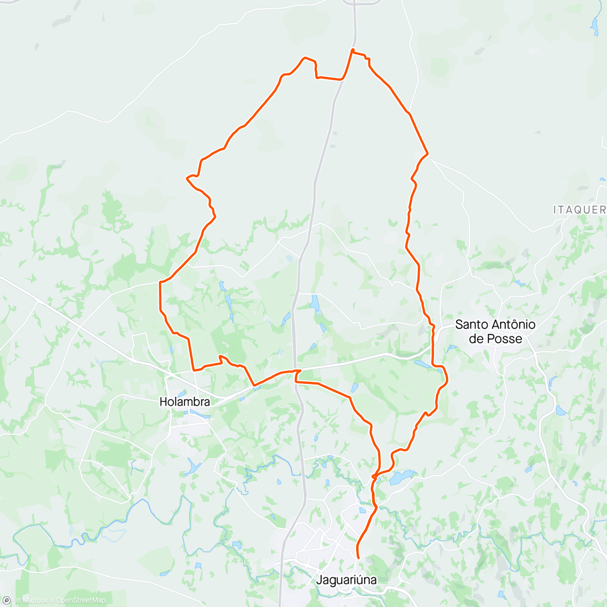 Map of the activity, Pedal Tramontina