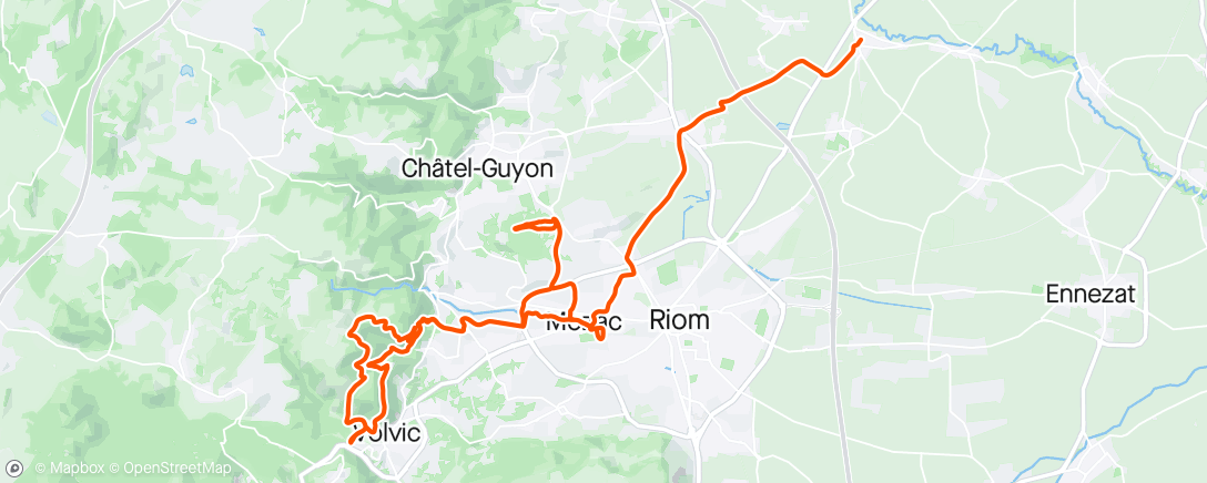 Map of the activity, Sortie VTT le matin