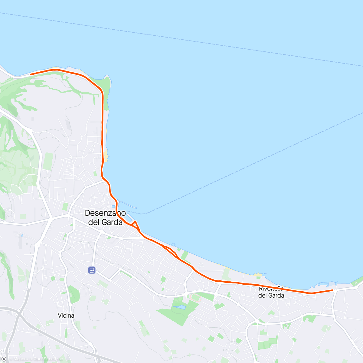 Map of the activity, Garda 8km tempo