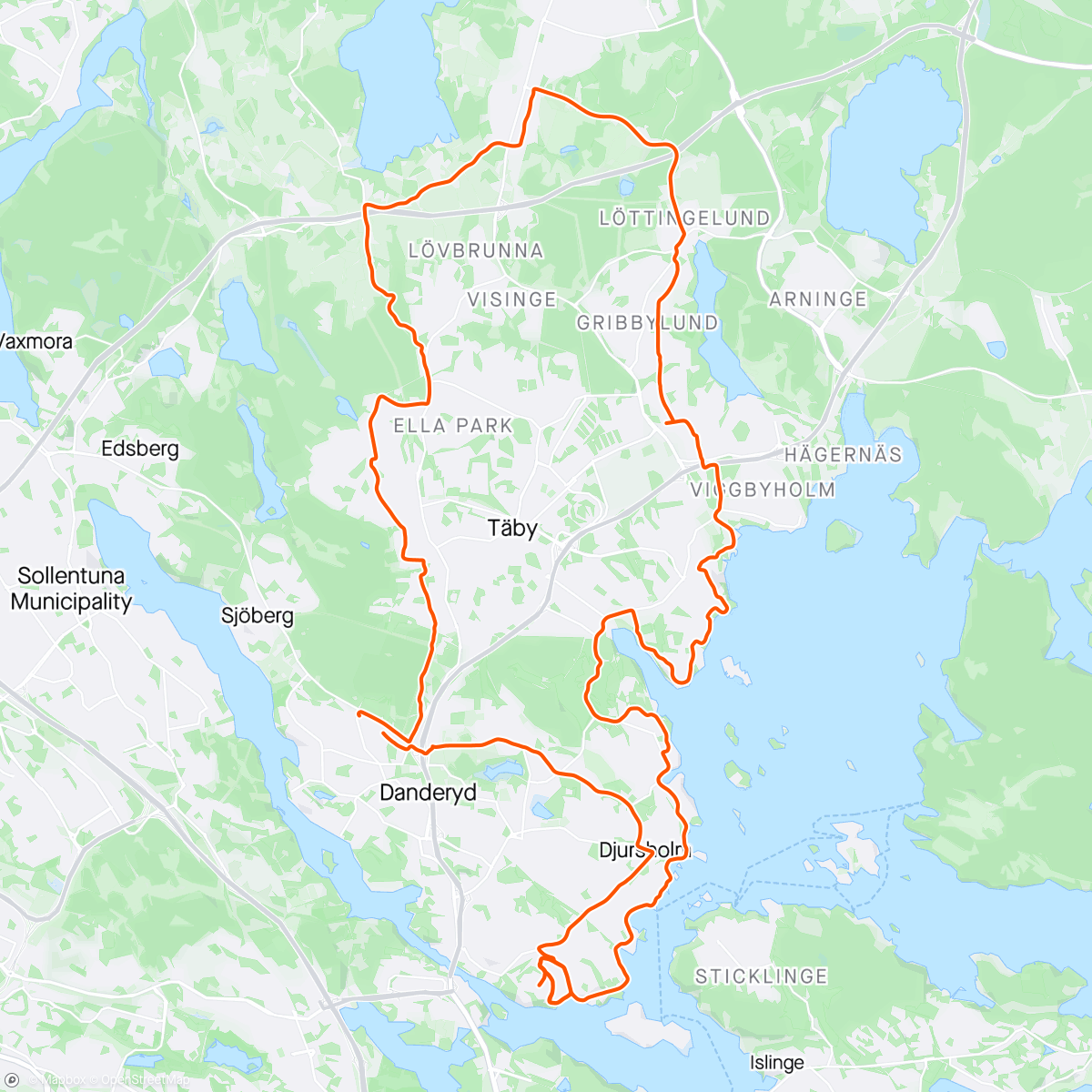 Map of the activity, Hofet-intervaller 7*Villavägen + skarv