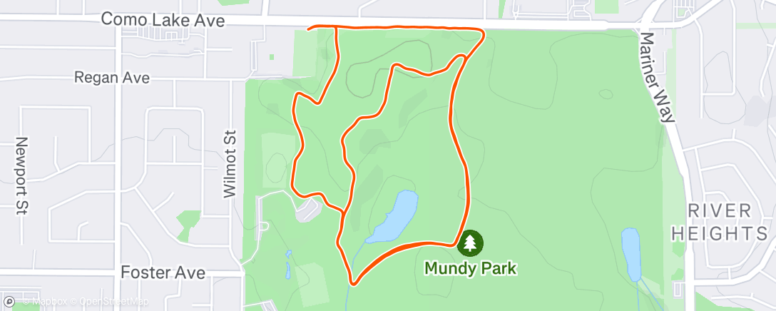 Map of the activity, Morning Run