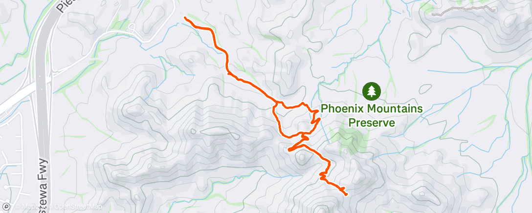 Map of the activity, Morning Hike