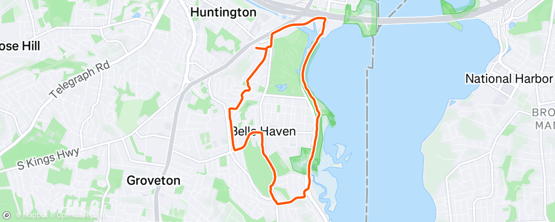 Map of the activity, Lunch Run