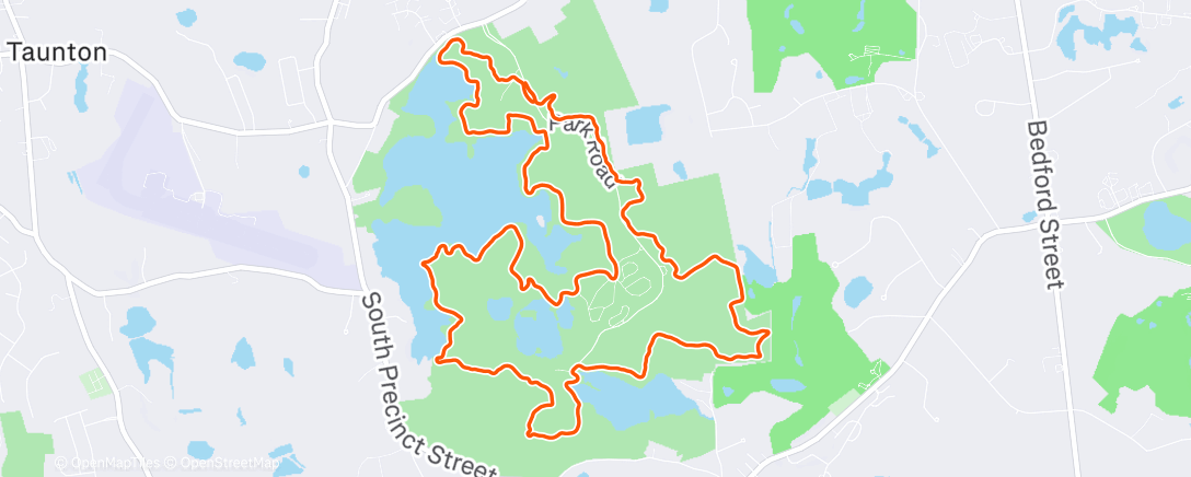 Карта физической активности (Afternoon Trail Run)