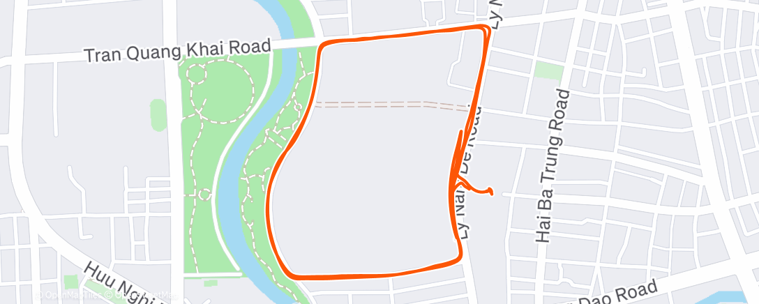 Map of the activity, Morning Run