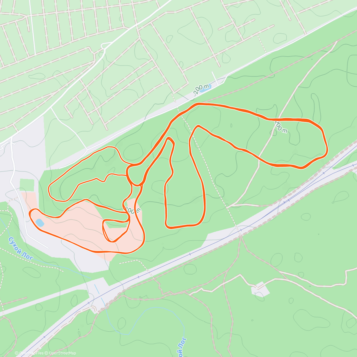 Map of the activity, Lunch Nordic Ski