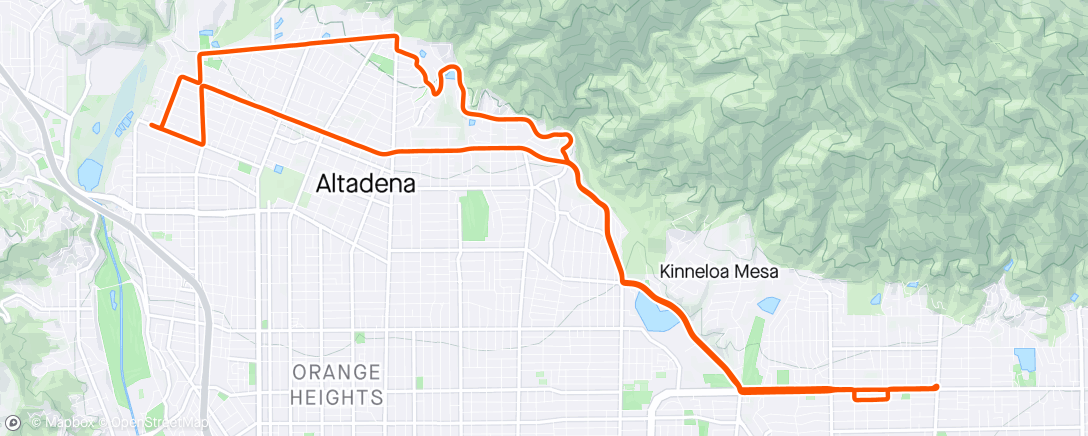 Map of the activity, evening spin