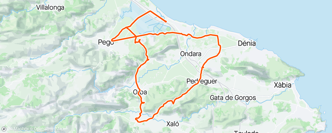 Map of the activity, Giro camp D12