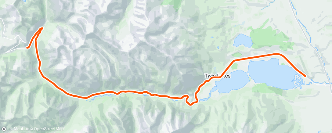 Map of the activity, Independence Pass, almost