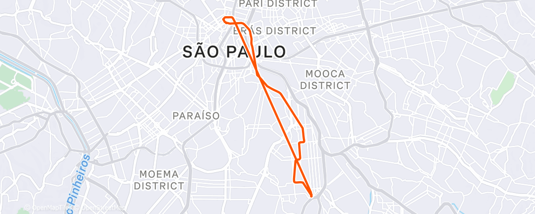 Map of the activity, Morning Walk