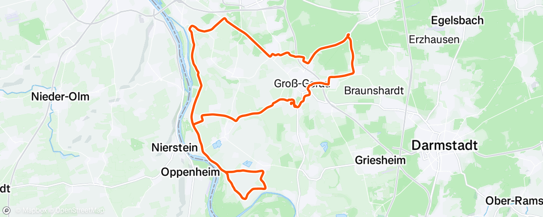 Map of the activity, Mittagsradfahrt