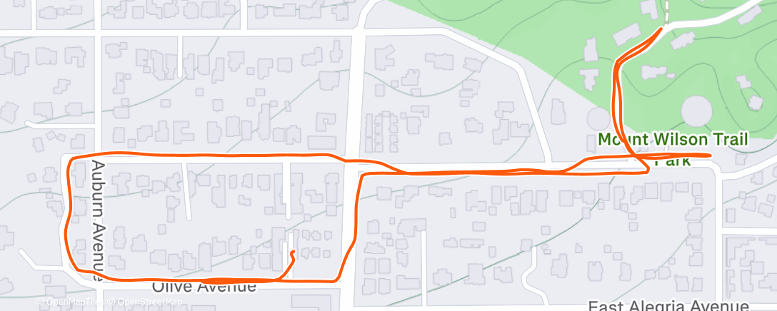 Карта физической активности (Afternoon Trail Run)