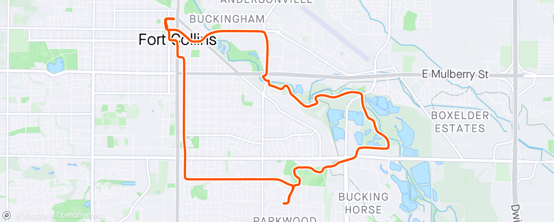 Map of the activity, B-earthday commute