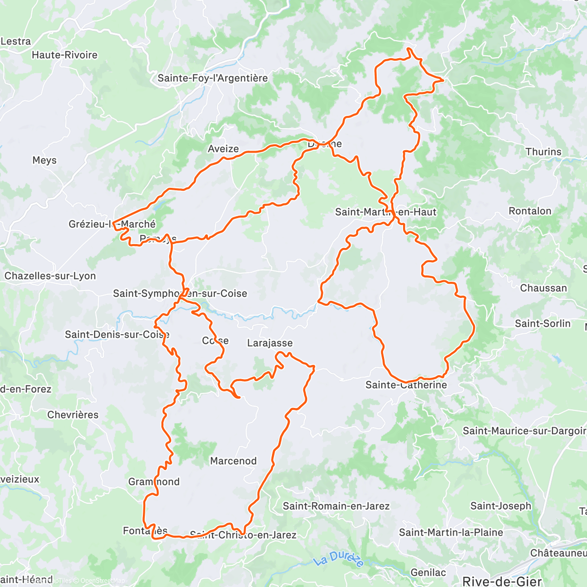 Карта физической активности (Sortie à vélo)