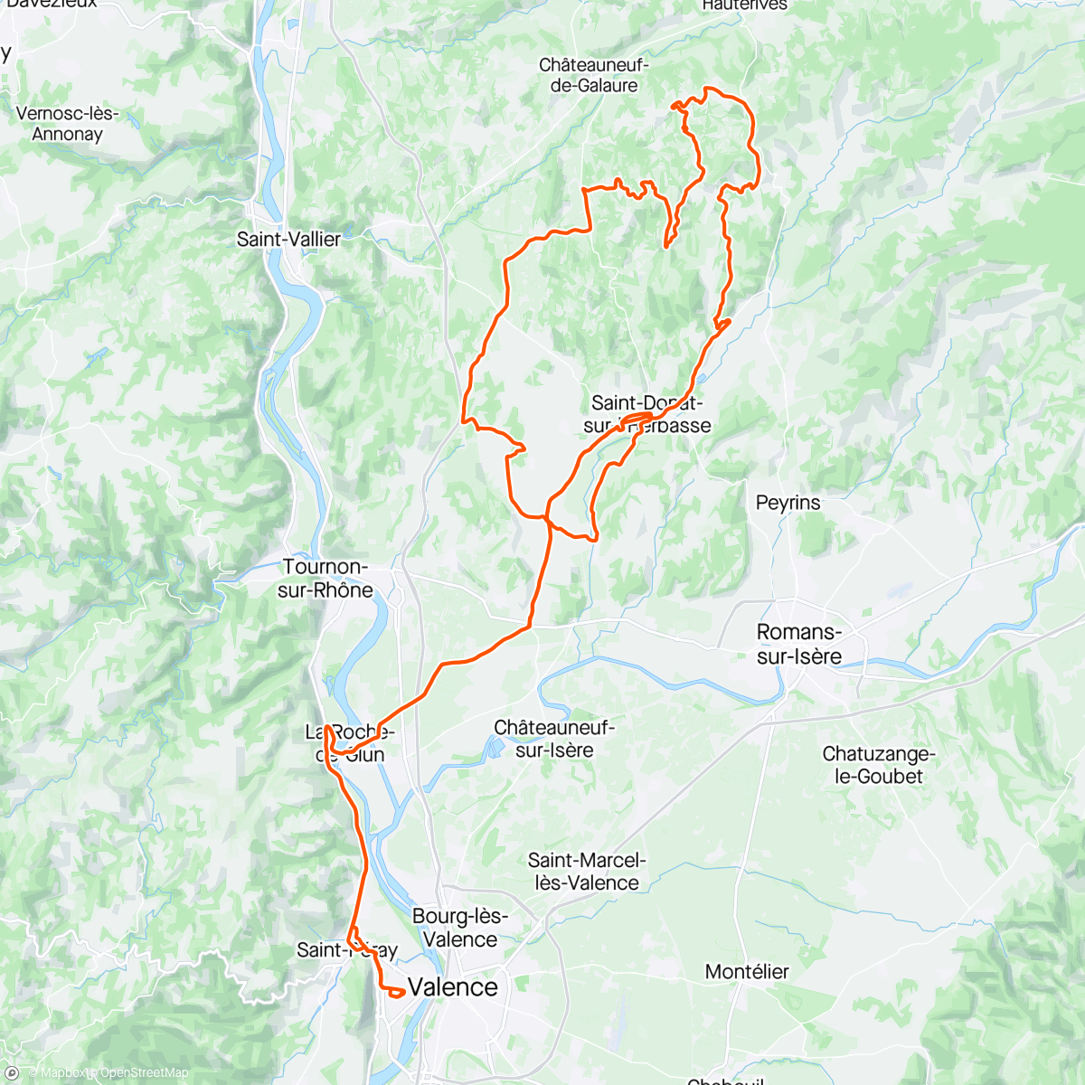 Map of the activity, La Donatienne : parcours 60 km + AR avec Nadine Laurent JM Michel Thierry J Paul... Guy🍺🌞