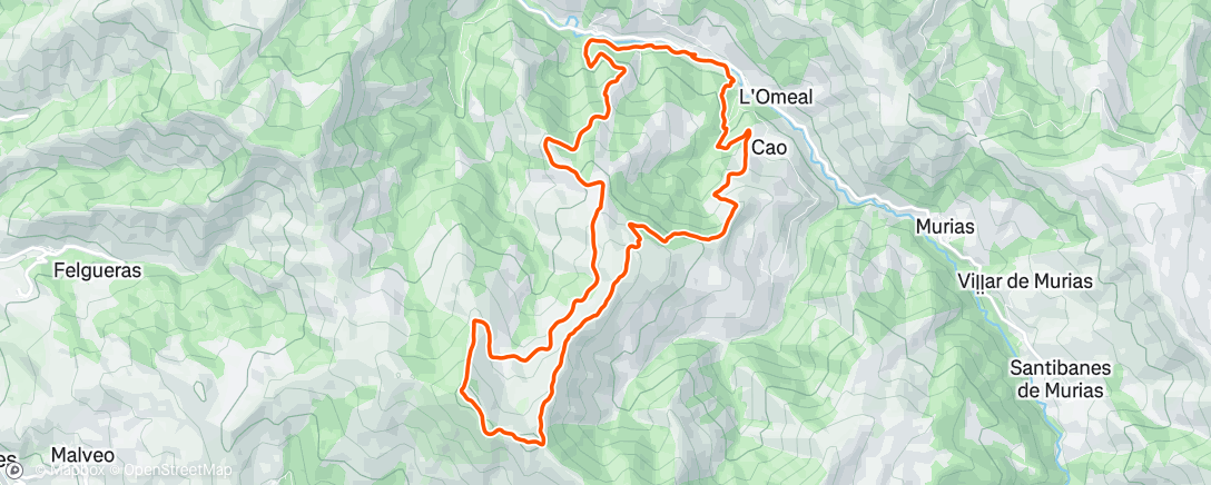 Map of the activity, Morning Trail Run