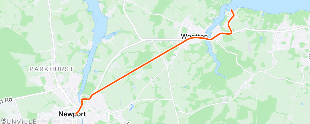 Map of the activity, Lunch Ride home