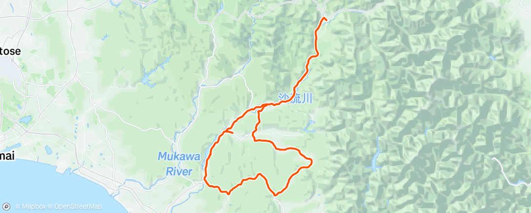 Map of the activity, 日高で秋ライドを堪能