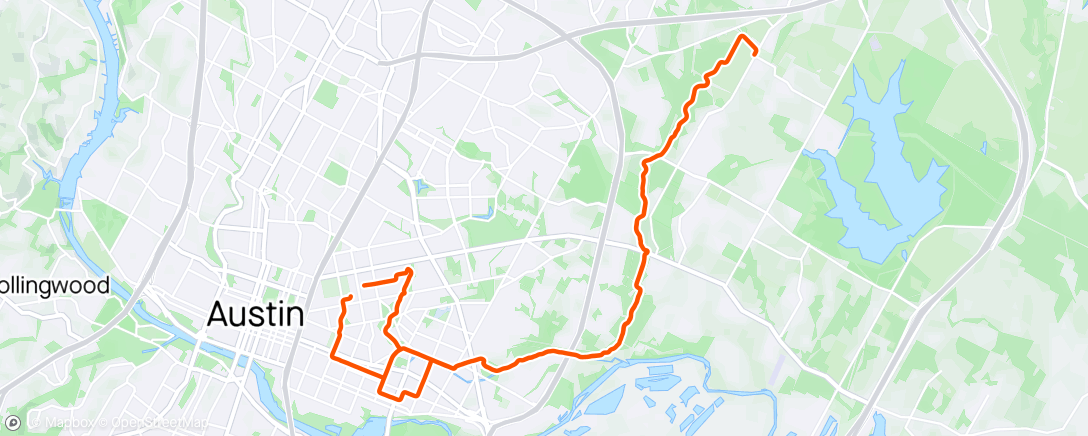 Map of the activity, Not COTA Bike Night